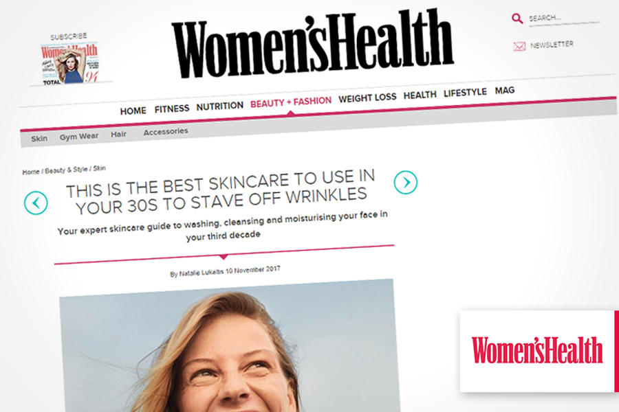 Women’s Health magazine skincare in your 30s